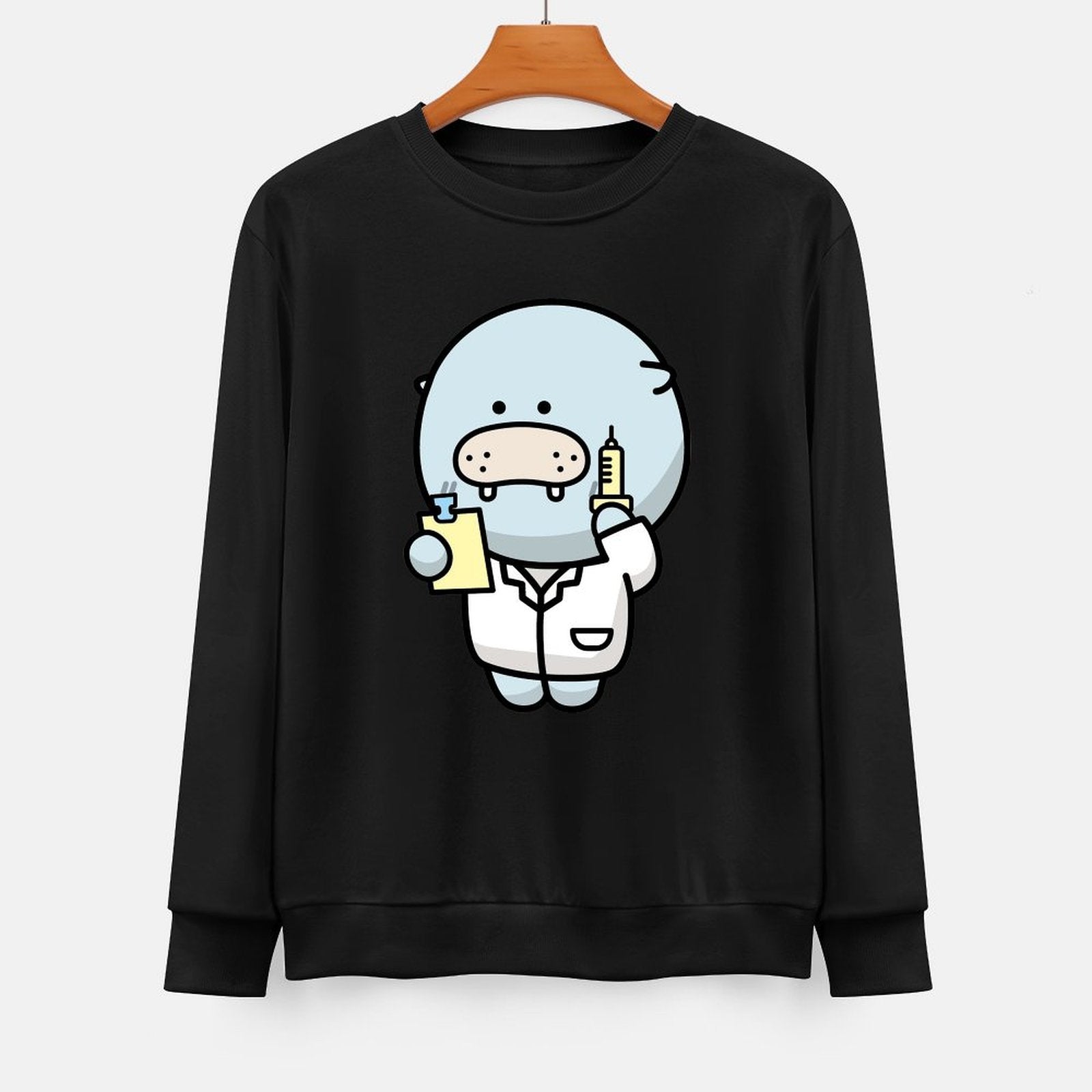 Front Patterned Long Sleeve TopNatural SoftLine